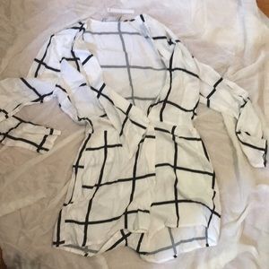 Asos long sleeve romper b/w size 8